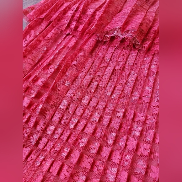 Nwt Anthropologie Maeve Brighton Tiered Lace Ombre Midi Skirt - Picture 6 of 16